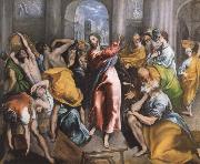 El Greco, The Christ is driving businessman in the fane